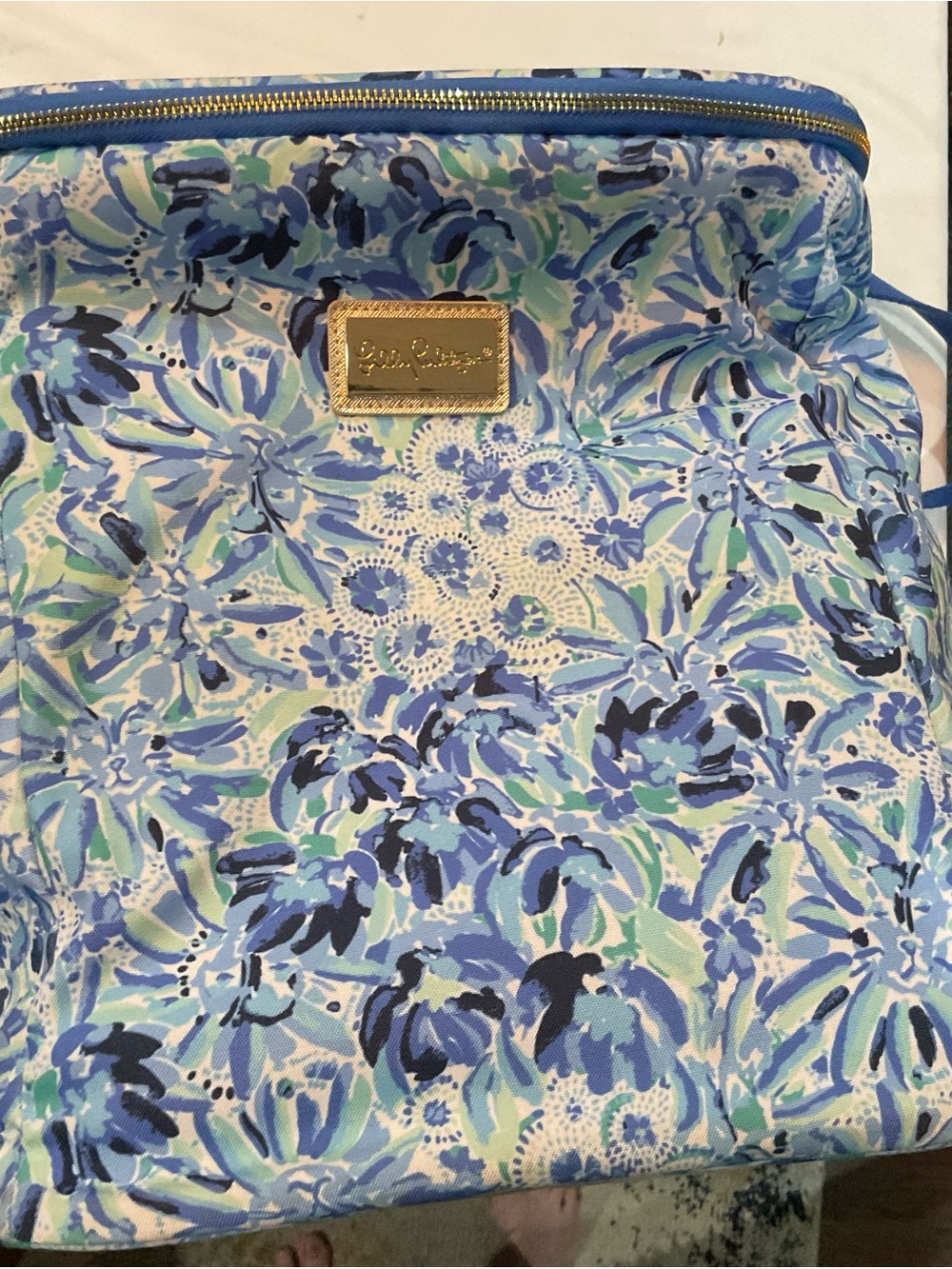 Lilly Pulitzer Cooler Bag with Gold Logo Plate